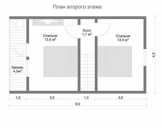 Коттеджи из профилированного бруса 7х8. фото