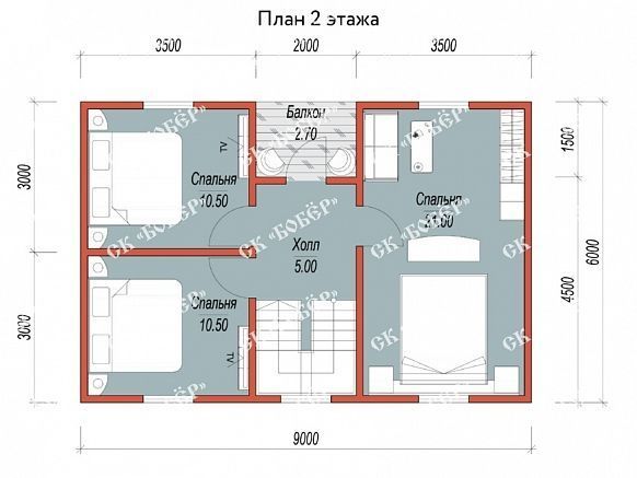 Сруб из бруса 7х9. фото