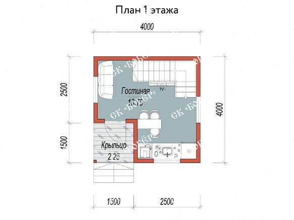 Сруб из бруса 4х4. фото